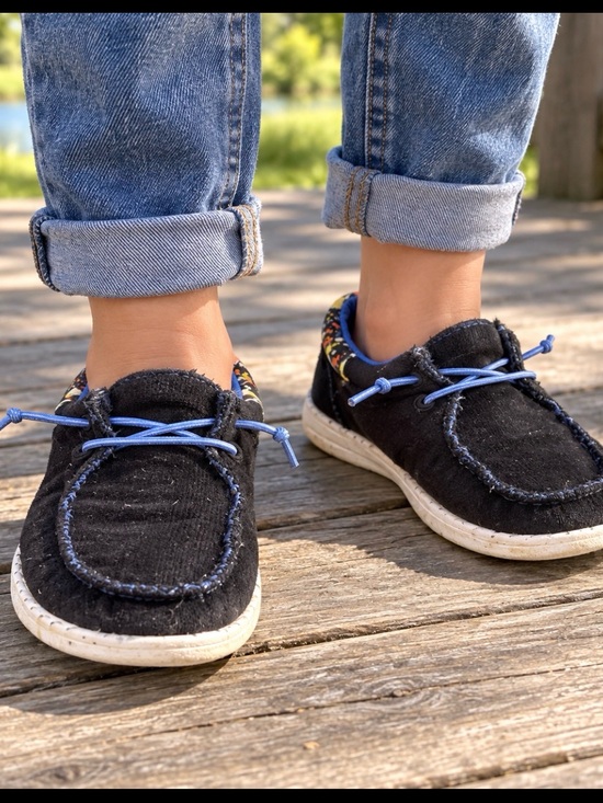 Hey Dude Other - Hey Dude Kids Black Slip-On Sneakers